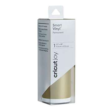 Cricut Joy Smart Permanent Vinyl Roll Bundle - Adhesive Backed Vinyl in Shimmer Red, Gold and Green, for DIY Signs, Water Bottles and Phone Decals, Matless Cutting, Outdoor Use and Waterproof Designs