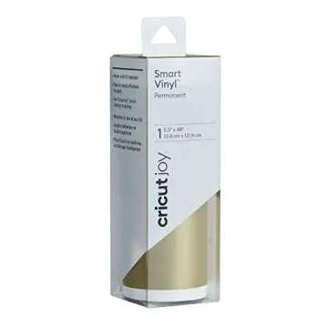 Cricut Joy Smart Permanent Vinyl Roll Bundle - Adhesive Backed Vinyl in Shimmer Red, Gold and Green, for DIY Signs, Water Bottles and Phone Decals, Matless Cutting, Outdoor Use and Waterproof Designs