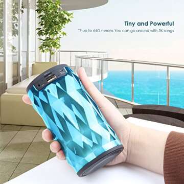 MIANOVA LED Bluetooth Speaker,Night Light Changing Wireless Speaker, Portable Wireless Bluetooth Speaker 6 Color LED Themes,Handsfree/Phone/PC/MicroSD/USB Disk/AUX-in/TWS Supported