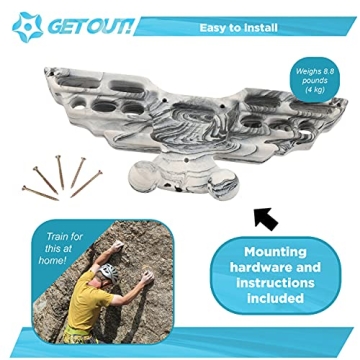 Get Out! Rock Climbing Hangboard - Ultimate Training Tool