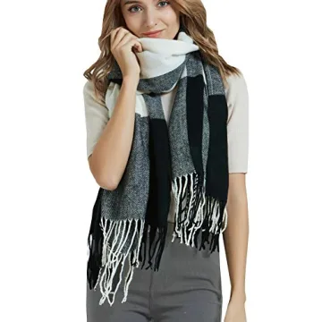 Wander Agio Women's Long Knit Shawl Scarf - Warm Winter Fashion