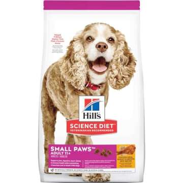 Hill's Science Diet Small & Mini, Senior Adult 11+, Small & Mini Breeds Senior Premium Nutrition, Dry Dog Food, Chicken, Brown Rice & Barley, 4.5 lb Bag