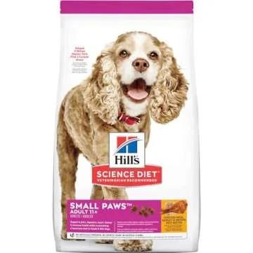 Hill's Science Diet Small & Mini, Senior Adult 11+, Small & Mini Breeds Senior Premium Nutrition, Dry Dog Food, Chicken, Brown Rice & Barley, 4.5 lb Bag