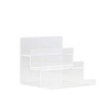 Acrylic 3-Tier Wallet Display Stand Holder 2pcs Set