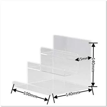 Acrylic 3-Tier Wallet Display Stand Holder 2pcs Set