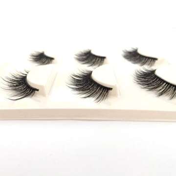 Korea Fiber Reusable Faux Mink False Eyelashes - Dramatic & Natural