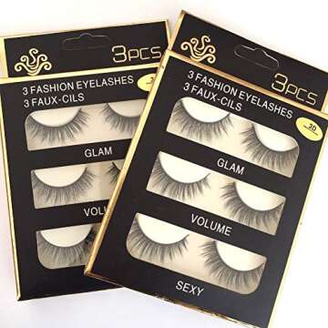 Korea Fiber Reusable Faux Mink False Eyelashes - Dramatic & Natural