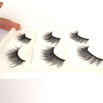 Korea Fiber Reusable Faux Mink False Eyelashes - Dramatic & Natural