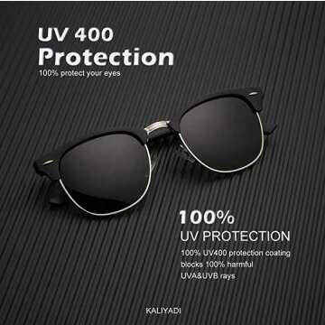 Polarized Semi Rimless Driving Sunglasses