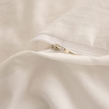 Boho White Twin Duvet Cover Vintage Ruffled Microfiber Bedding