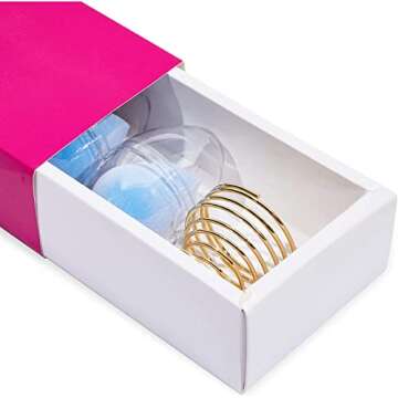 Glamlily Cosmetic Blender Sponge, Beauty Sponge Makeup Applicators with Holder (Blue, 5 Pieces)