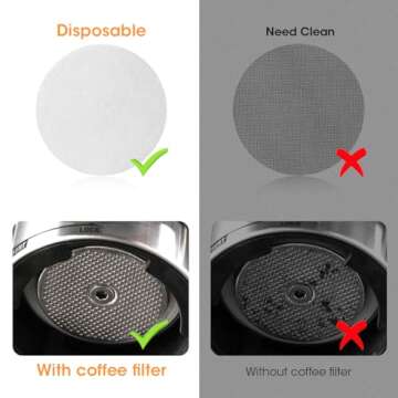 Aieve Espresso Paper Filter Compatible with Breville Barista Espresso Coffee Maker, 54 mm Espresso Filter Puck Screen Portafilter Paper (400 Pcs)