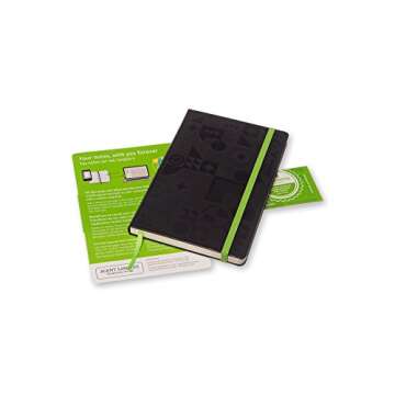 Moleskine Evernote Smart Notebook Large Ruled Black Hard