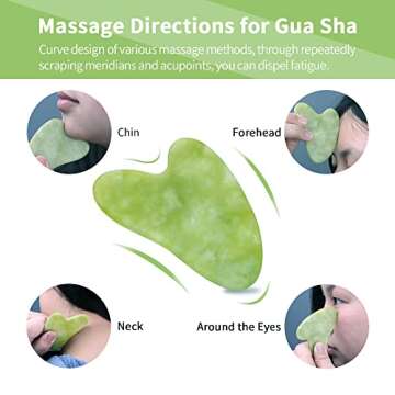 3-in-1 Natural Jade Roller and Gua Sha Set for Face and Eye Ice Roller Facial Cooling Massage Roller (White Ice Roller + Jade Roller + Gua Sha)