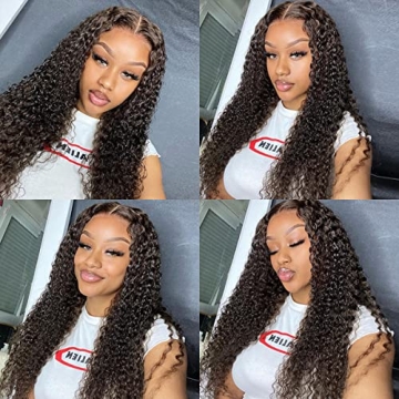 ISEE HAIR HD Lace Front Wigs Glueless 16 Inch for Women