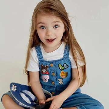 NICEVINYL Embroidered Iron-on Patches Applique: 72Pcs Random Assorted Decorative Patches Iron on/Sew on for Clothing Accessories