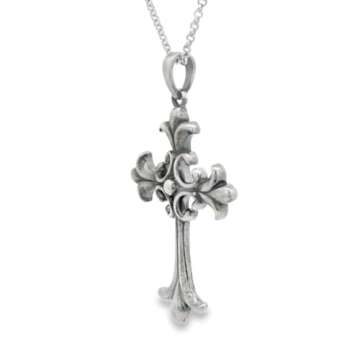 Amazon Essentials womens Sterling Silver Oxidized Celtic Cross Pendant Necklace, 18" (previously Ama...