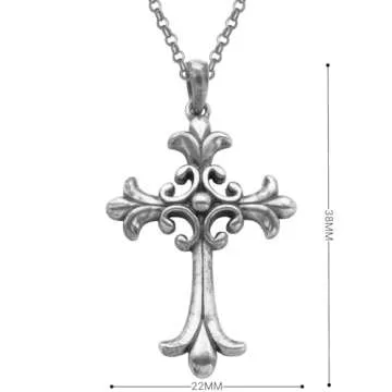 Amazon Essentials womens Sterling Silver Oxidized Celtic Cross Pendant Necklace, 18" (previously Amazon Collection)