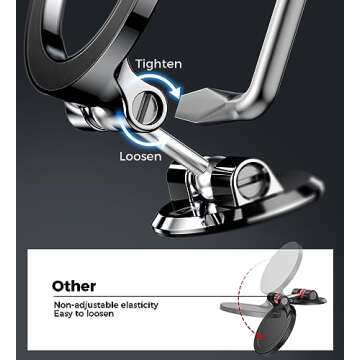 ADIUPUL Folding Fits Magsafe Car Mount【Military Grade All Metal】 for iPhone Car Mount, Magnetic Phone Holder for Car Fit for iPhone 14 13 12 Pro Max Plus Mini