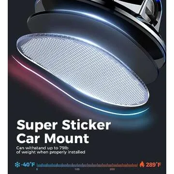 ADIUPUL Folding Fits Magsafe Car Mount【Military Grade All Metal】 for iPhone Car Mount, Magnetic Phone Holder for Car Fit for iPhone 14 13 12 Pro Max Plus Mini