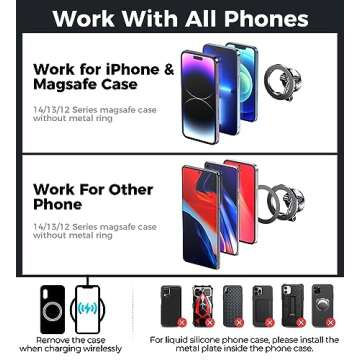 ADIUPUL Folding Fits Magsafe Car Mount【Military Grade All Metal】 for iPhone Car Mount, Magnetic Phone Holder for Car Fit for iPhone 14 13 12 Pro Max Plus Mini