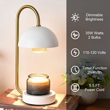 ZCMN Candle Warmer Lamp for Jar Candles with Timer