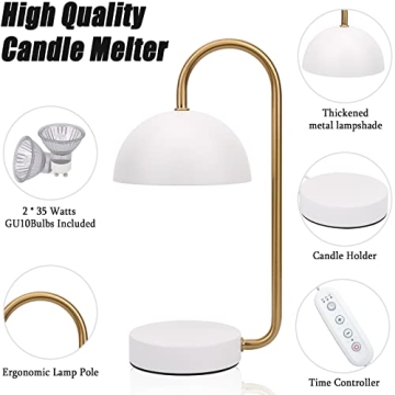 ZCMN Candle Warmer Lamp for Jar Candles with Timer