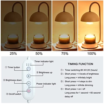 ZCMN Candle Warmer Lamp for Jar Candles with Timer