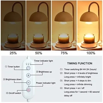 ZCMN Candle Warmer Lamp for Jar Candles with Timer