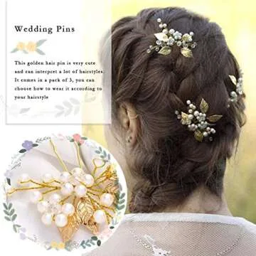 Elegant Gorais Pearl Hair Pins for Weddings and Formal Events