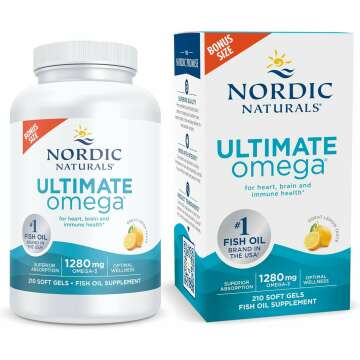 Nordic Naturals Ultimate Omega Lemon - 210 Soft Gels for Heart & Brain Health
