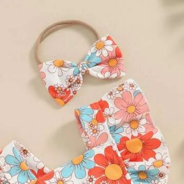ZAXARRA Baby Girls 2Pcs Summer Outfit with Headband