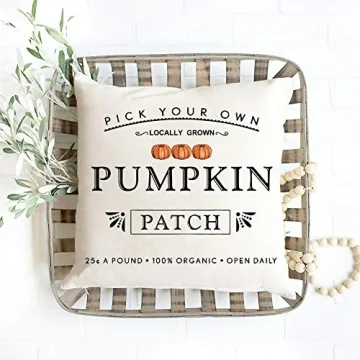 Kithomer Fall Pumpkin Patch Pillow Covers 18x18