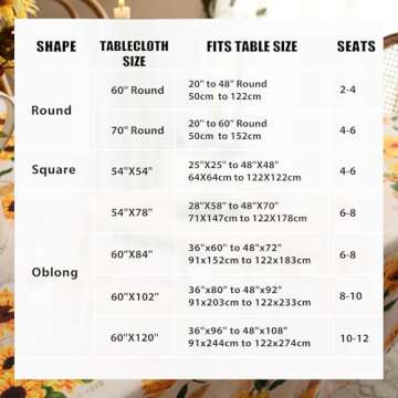 Joyfol Sunflower Tablecloth - Waterproof Floral Design