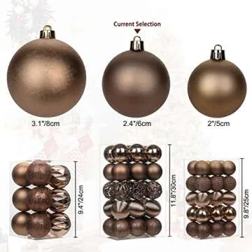 30PCS Shatterproof Christmas Ball Ornaments for Holiday Decor