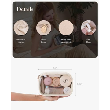 Pocmimut Clear Makeup Bag for Travel & Storage Essentials