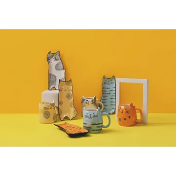 Stylish Bico Cartoon Cat Ceramic Plates Set of 4