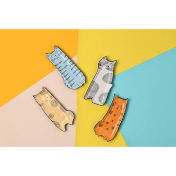 Stylish Bico Cartoon Cat Ceramic Plates Set of 4