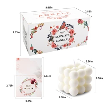 Aokala Scented Bubble Candles Gift Set for Home