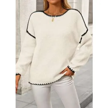 KIRUNDO Oversized Chunky Knit Sweater for Women
