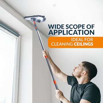 Sekundoj Wall Cleaning Mop with Long Handle 85 inches