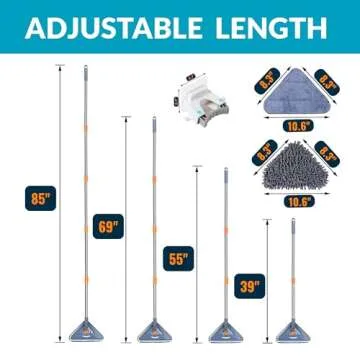 Sekundoj Wall Cleaning Mop with Long Handle 85 inches