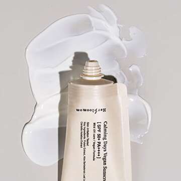 Herbloom Calming Days Vegan Sunscreen, Reef Safe, Organic Vegan Sunscreen, Aloe, Centella Sunscreen, SPF 50, Lightweight Formula for Sensitive Skin Korean Sunblock - 1.69 fl.oz.