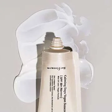 Herbloom Calming Days Vegan Sunscreen, Reef Safe, Organic Vegan Sunscreen, Aloe, Centella Sunscreen, SPF 50, Lightweight Formula for Sensitive Skin Korean Sunblock - 1.69 fl.oz.