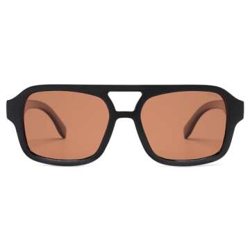 SOJOS Retro Aviator Sunglasses for Men Women Polarized Shades