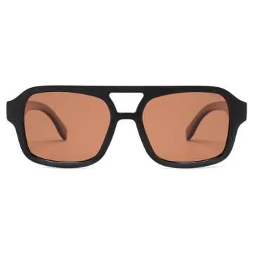 SOJOS Retro Aviator Sunglasses for Men Women Polarized Shades