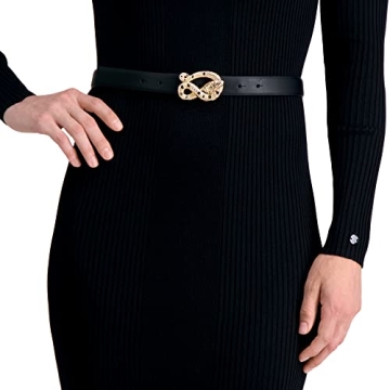 Stylish Women's Casual Belt with Gold Snake Buckle