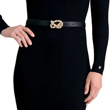 Stylish Women's Casual Belt with Gold Snake Buckle