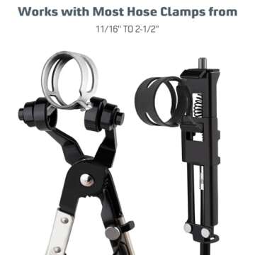 9PCS Hose Clamp Pliers, Long Reach Hose Clamp Tool Remover for Water Hose and Automotive Coolant Radiator Heater with Flexible Wire Long Reach Hose Clamp and Flat Band Pliers