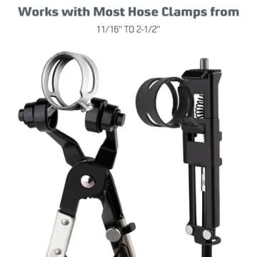 9PCS Hose Clamp Pliers, Long Reach Hose Clamp Tool Remover for Water Hose and Automotive Coolant Radiator Heater with Flexible Wire Long Reach Hose Clamp and Flat Band Pliers